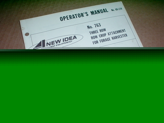 New idea 763 forage harvester operator manual