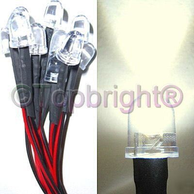 50 pc 12V 10MM 40Â° 5-chips led 100MA@265KMCD for car,rv