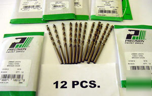 New (12) #30 cobalt jobber drills - precision twist