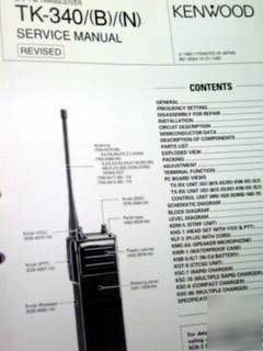 Service manual, kenwood tk-340, b, n, uhf transceiver