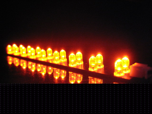 F s/h 180MM rigid led strip w/18PCS ultrabright orange