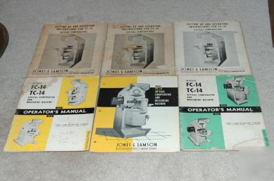 Jones & lamson fc-14, tc-14 optical comparator manual