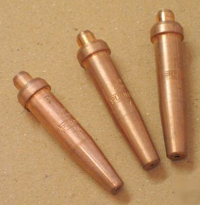 (3) piece purox cutting torch tip set # 4, 7,11 us made