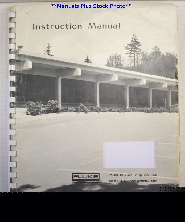 Fluke 52 operating manual - $5 shipping 