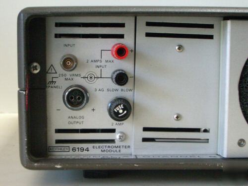 Keithley 619 electrometer w/ 6194 & 6193 plug-ins