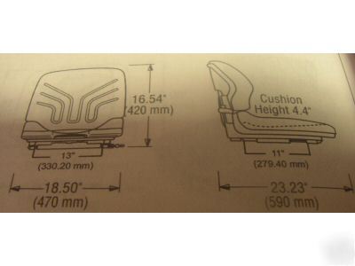 S155 vinyl forklift seat with hydraulic shock absorber