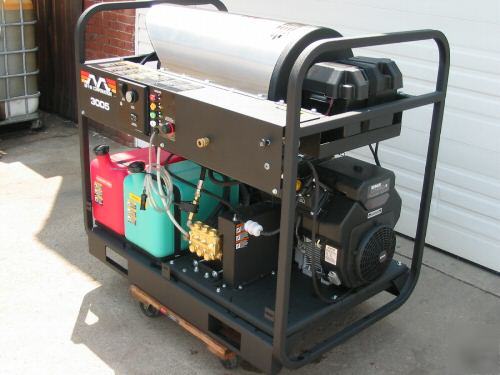 Mi-t-m hot water pressure washer skid unit used demo