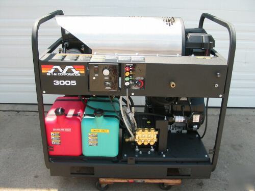 Mi-t-m hot water pressure washer skid unit used demo