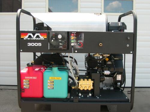 Mi-t-m hot water pressure washer skid unit used demo