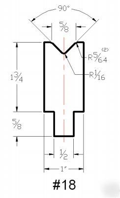 Press brake die tooling die #18 x 27