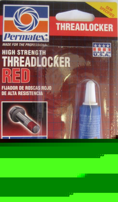 Permatex high strength threadlocker red 6 ml-pmx 27100
