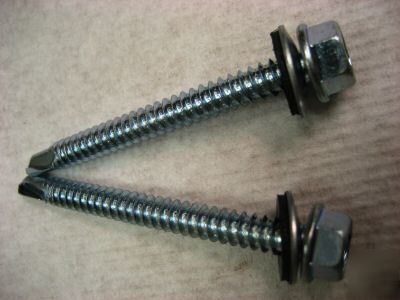 14 x 1 hex hd tek self drill screw w/ neo washer 100