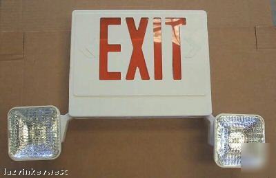 Emergency exit sign with 2 lights & 2 batteries 