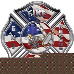 Firefighter decal reflective 12