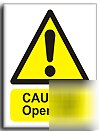 Open pits sign-adh.vinyl-200X250MM(wa-032-ae)