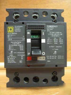 Square d powerpact breaker GJL36030 30 amp a 30A 30AMP