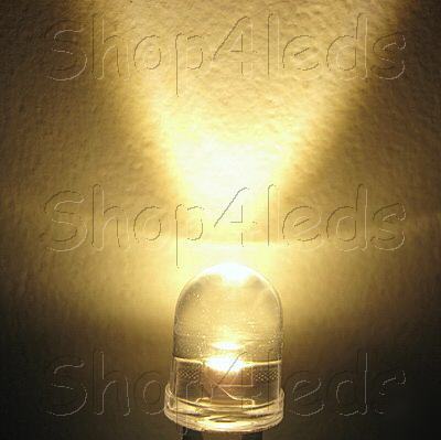 20 pc 10MM 40Â° 5-chips warm white led 100MA 200KMCD diy