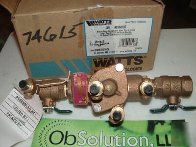 New watts backflow preventer series 009M3QT 3/4