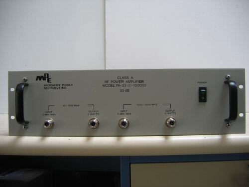 Mpe amplifier, 2 ghz, 2 w, 35 db, model pa-33-0-10/2000