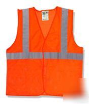 Hi-viz orange mesh class ii safety vest - 5 xlg