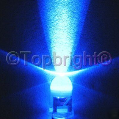 1000PC megabright blue led 5MM 10KMCD car diy free/r&sh