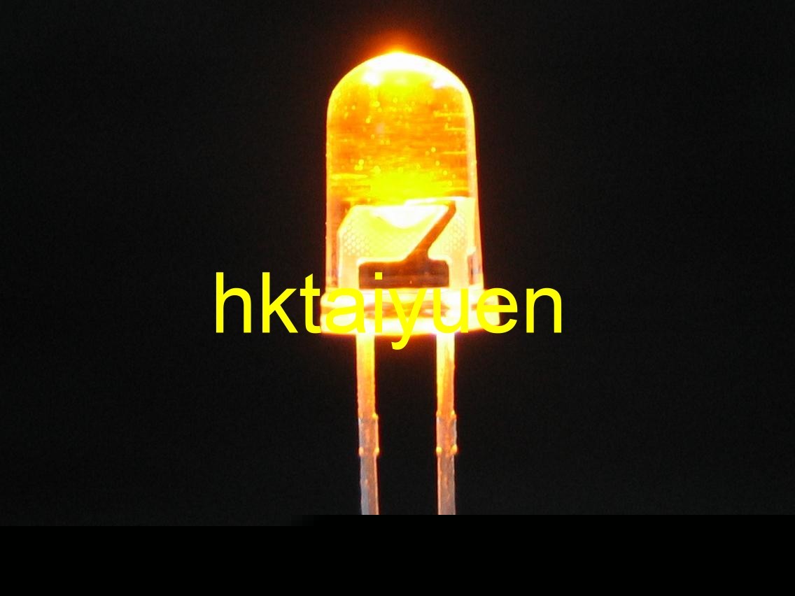 50X 5000MCD 5MM yellow led ultra bright free resistors