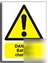 Battery charging sign-adh.vinyl-300X400MM(wa-106-am)