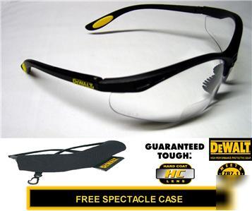 Bifocal dewalt reinforcer 1.0 clear safety glasses