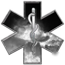 Emt ems mfr medic decal reflective 6