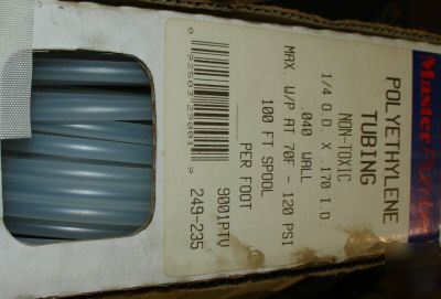 1 box of 1/4 polyethylene tubing 