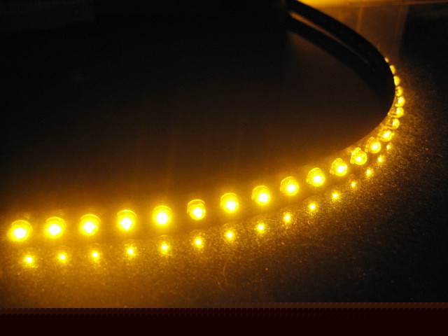 F s/h 300MM flexible led strip w/30PCS yellow leds
