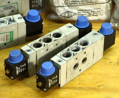 New 5 numatics L23 3/8 double solenoid pilot valves lot