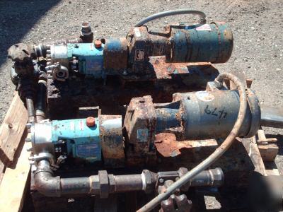 2)stainless steel g&h rotary pump+gearmotors alfa laval