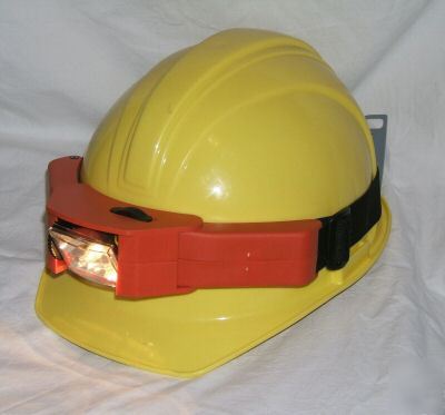 Bright star head, hardhat, hard hat, mounted flashlight