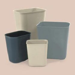 28 quart fiberglass wastebasket-rcp 2543 gra