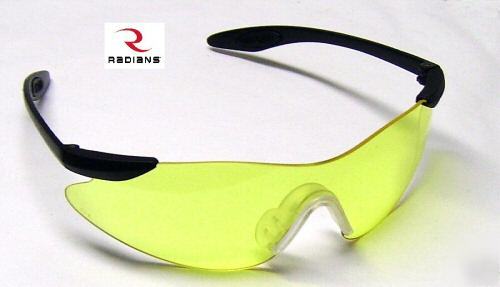 Radians strike force amber lens safety glasses