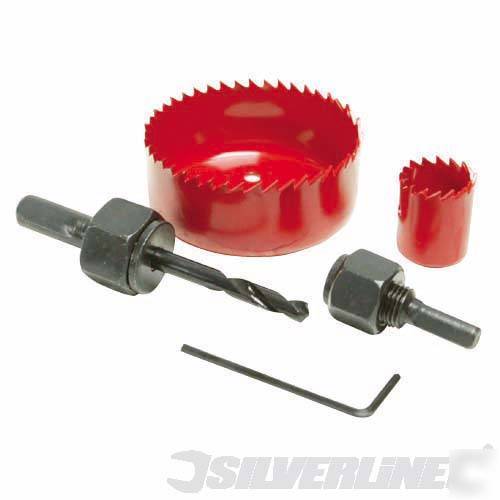 10PK holesaw pilot drill & arbour set 633479