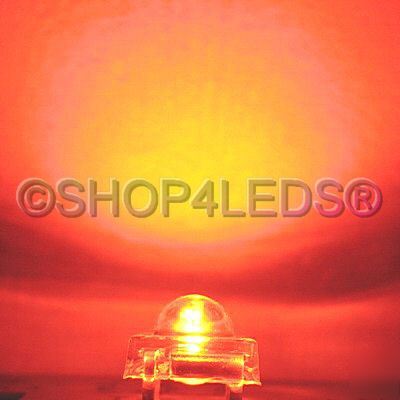 50 pcs 5MM 13000MCD super flux red led free resistor