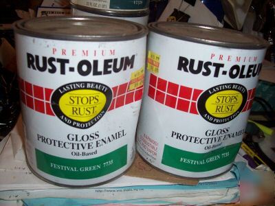 2QT premium rustoleum enamel paint festival green 7735