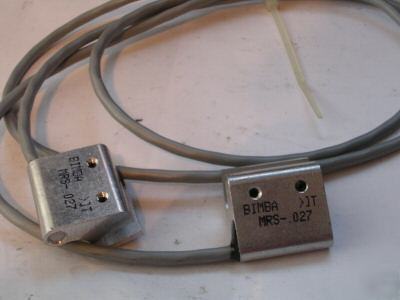 New (2) bimba magnetic reed switches, sensor, mrs-.027