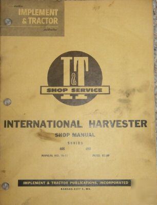 Ihc tractor i&t shop manual 600 & 650