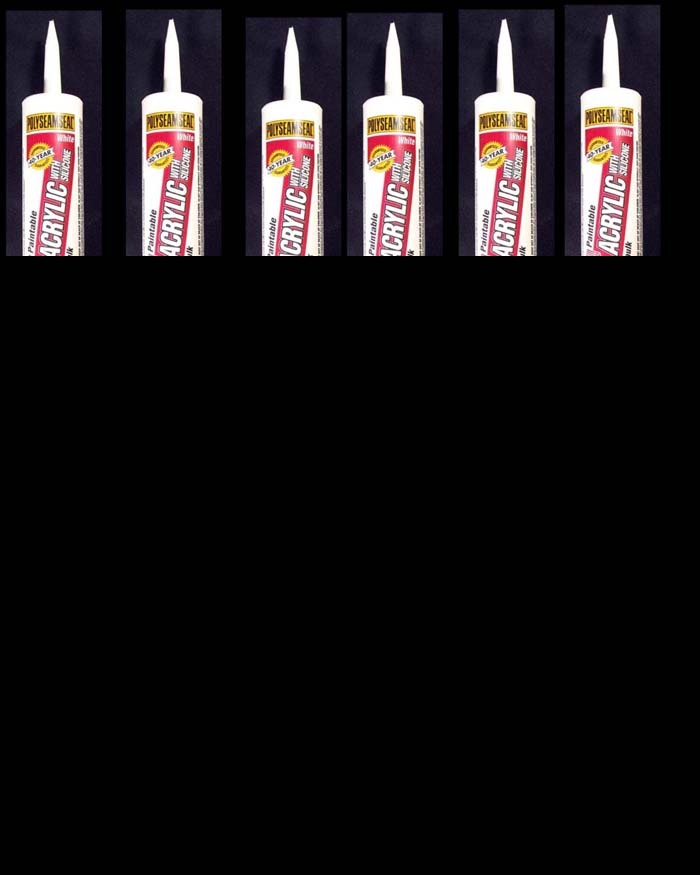 Lot of 10 polyseamseal acrylic w/ silicone white caulk