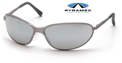 Pyramex zone ii metal silver mirror safety glasses