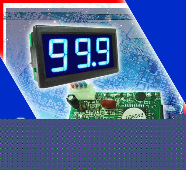 Mini 20/50/100A blue led auto solar panel meter ammeter