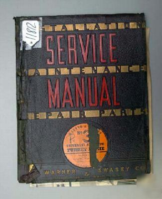 Warner & swasey service manual no. 3 turret lathe: