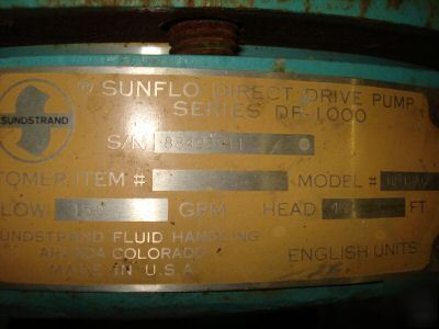Centrifugal pump 150 gmp 462 ft head ss 40HP high psi
