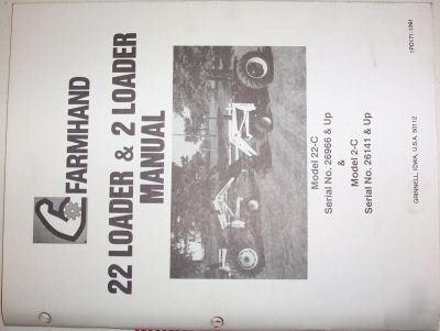 New farmhand 22 & 2 loader manual** **