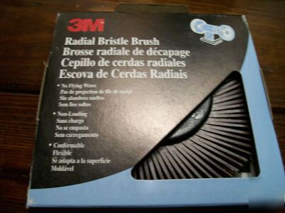 3M radial bristle brush for a bench grinder