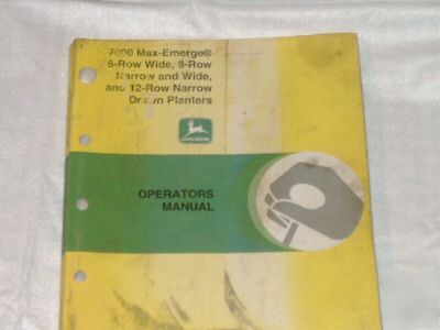 John deere operators manual/ narrow & wide planters