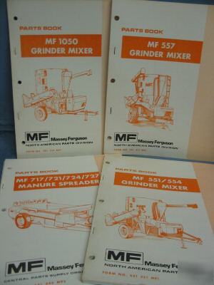 Massey ferguson lot grinder mixer spreader parts books